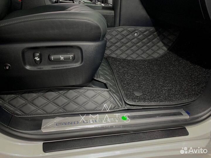 Коврики в салон из экокожи для TLC 200