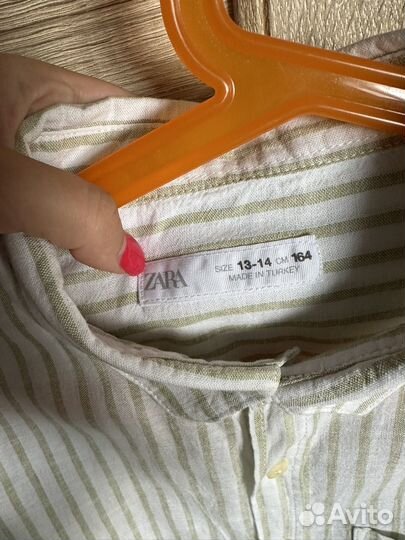 Рубашка Zara 13-14 лет лён