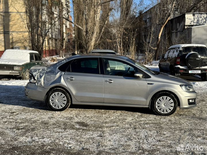 Volkswagen Polo 1.6 МТ, 2018, битый, 83 450 км