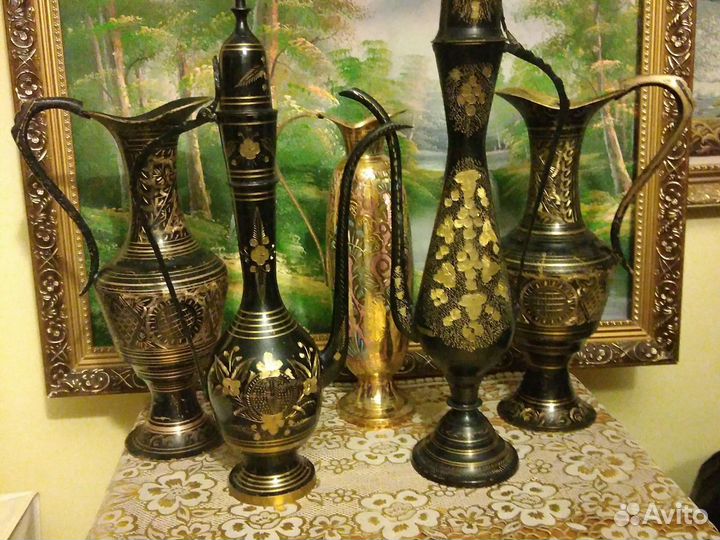 Кувшины, кумганы из латуни Индия