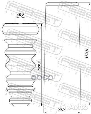 Комплект пылезащитный амортизаторов зад Febest