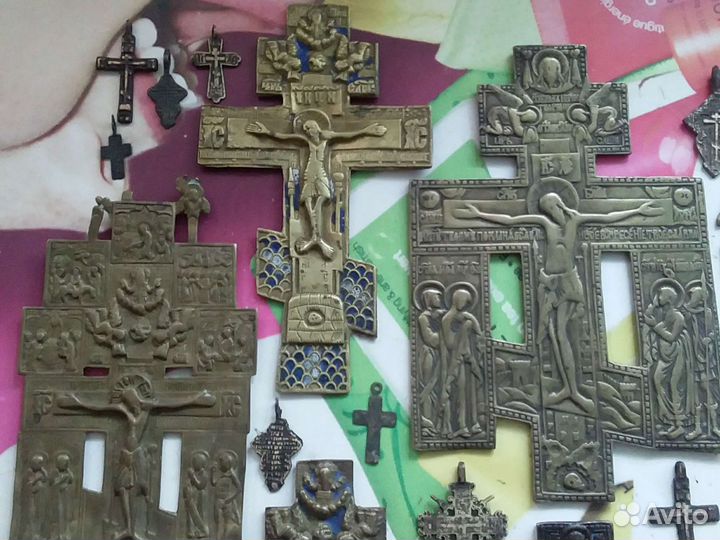 Коллекция крестов литьё медная пластика