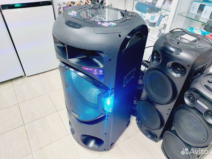 Огромная колонка 500Вт с дискошаром