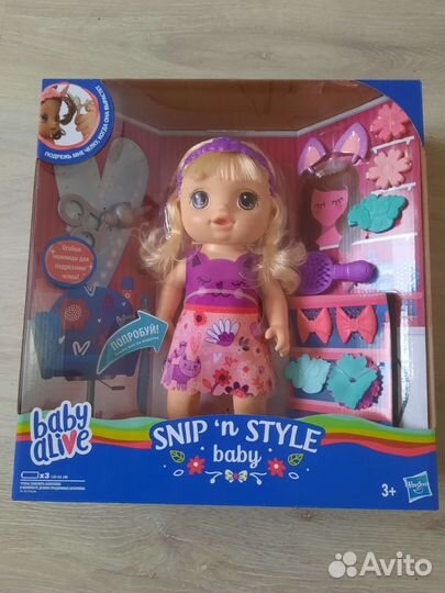 Baby alive Попробуй прическу кукла у парикмахера