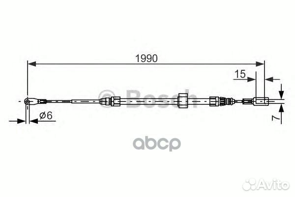 1 987 477 854 Трос ручного тормоза MB sprinter