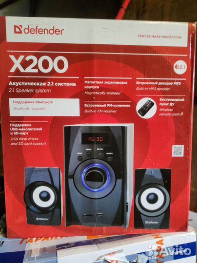 Колонки для компьютера с сабвуфером defender X200