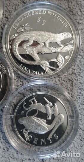 Серебрянные пруф proof монеты мира