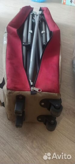 Гамак складной с метал каркасом и теном от солнца