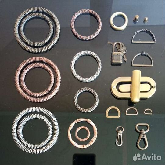 Металлическая фурнитура для сумок кольца карабины
