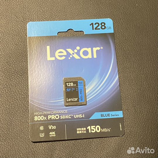 Карта памяти Lexar sdhc 128Gb 150MB/s