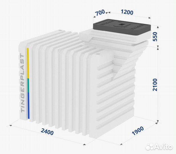 Погреб пластиковый для дома и дачи Тингард Т-2500