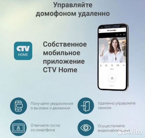 Комплект Wifi Видеодомофона CTV-M5108 Image