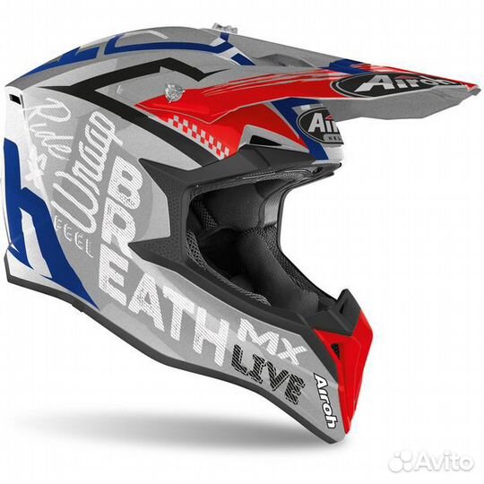 Кроссовый шлем Airoh Wraap Street матово - серый