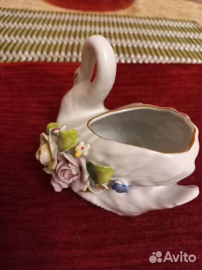 Ваза салфетница Лебедь Германия 60е годы