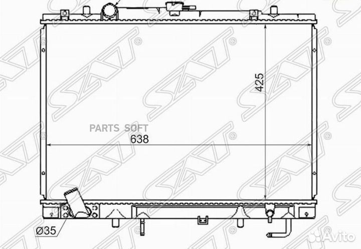Радиатор охлаждения Митсубиси Челленджер V6 3.0/3