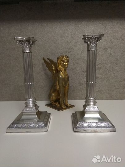Антикварные серебряные подсвечники Германия