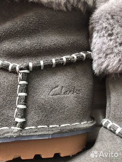 Угги сапожки clarks р33-33.5 натуральная замша, ме