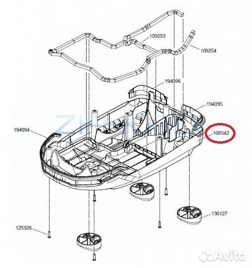 Crooser ONE LE 784026 - Нижняя часть корпуса пылес