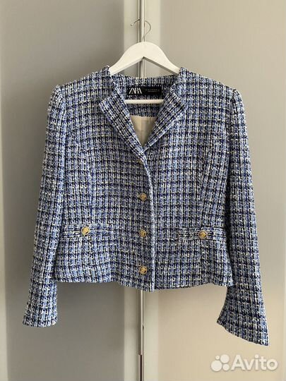 Твидовый жакет zara m
