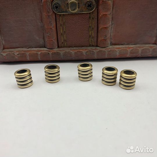 Бусина (латунь) Цилиндр (кольца)