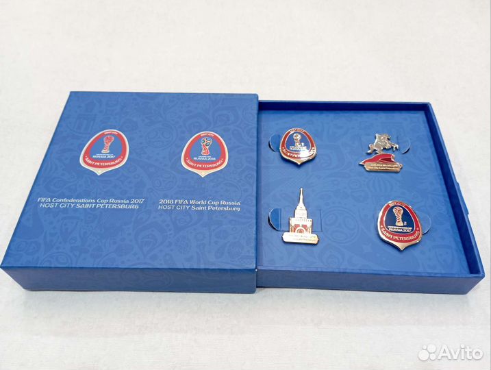 Набор значков чм 2018, кубок конфедераций 2017