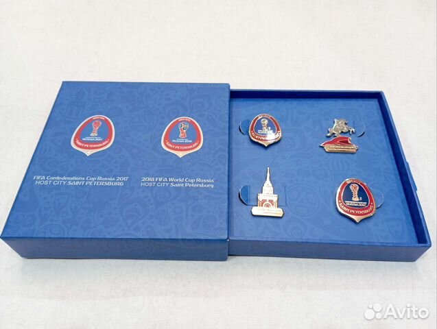 Набор значков чм 2018, кубок конфедераций 2017