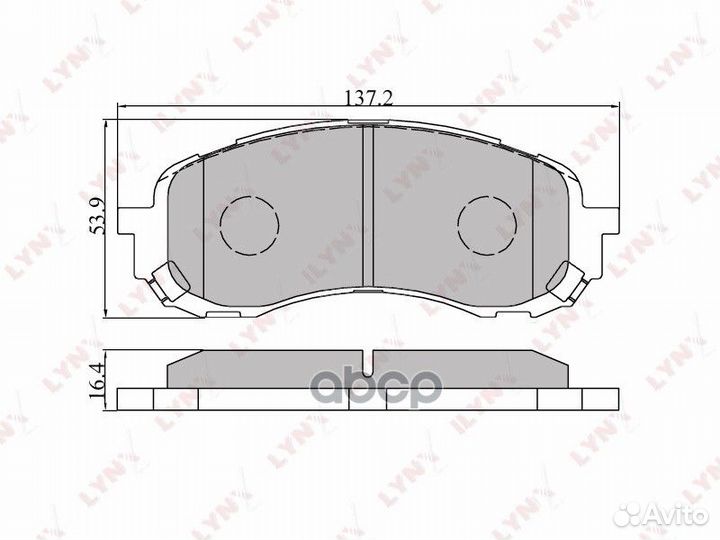 Колодки тормозные дисковые перед BD7102 LYN