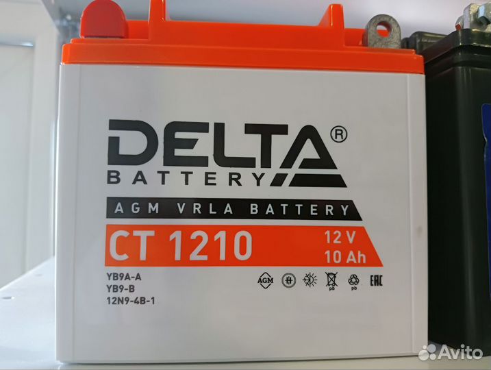 Аккумулятор на мотоцикл Delta 10 ah