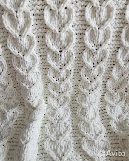 Вязаный плед покрывало для детей и взрослых