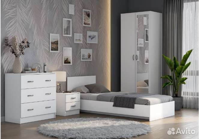 Тумба прикроватная белая