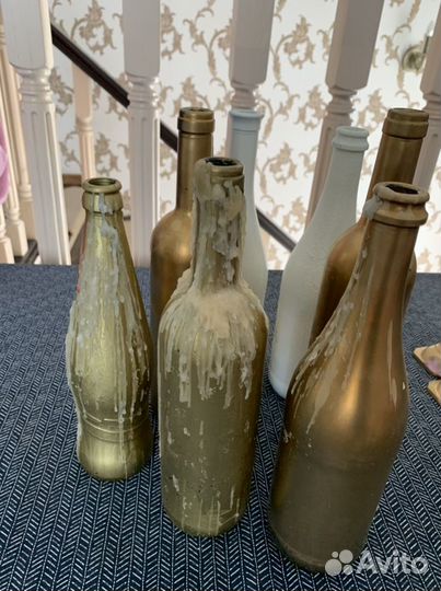 Декоративные бутылки для оформления интерьера