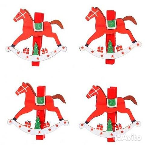 Прищепки новогодние декор