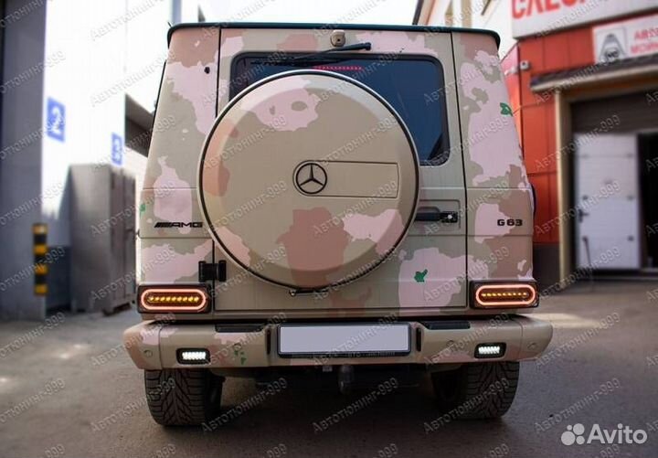 Фонари диодные на Mercedes G-klass (W 463) темные