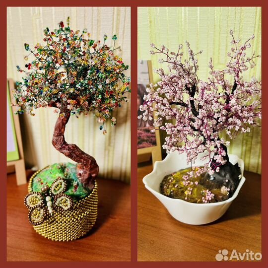 Деревья из бисера