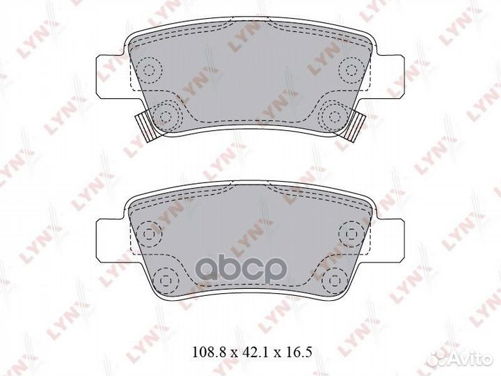 Колодки тормозные дисковые зад BD3430 lynxauto