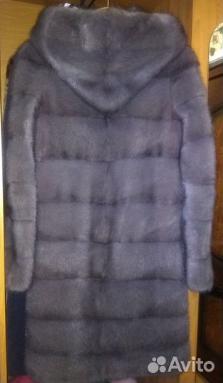 Шуба норковая с капюшоном 42 44 бу
