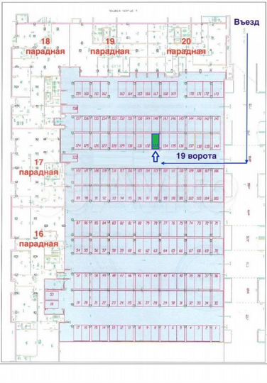 Машиноместо, 13 м²