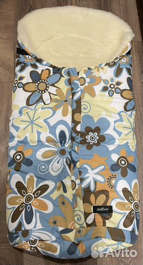 Конверт мешок меховой в коляску Womar Zaffiro