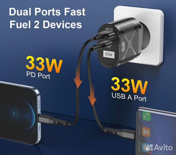 Power Bank 10000Mah зарядное ус-во быстр.зарядка