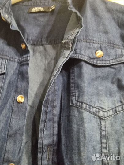 Рубашка Детская Джинсовая 100 хлопок на 6-10лет