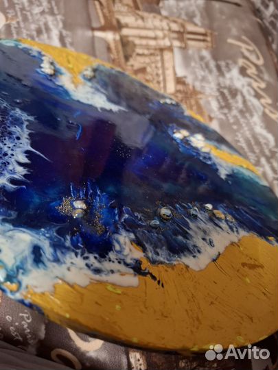 Панно море из эпоксидной смолы