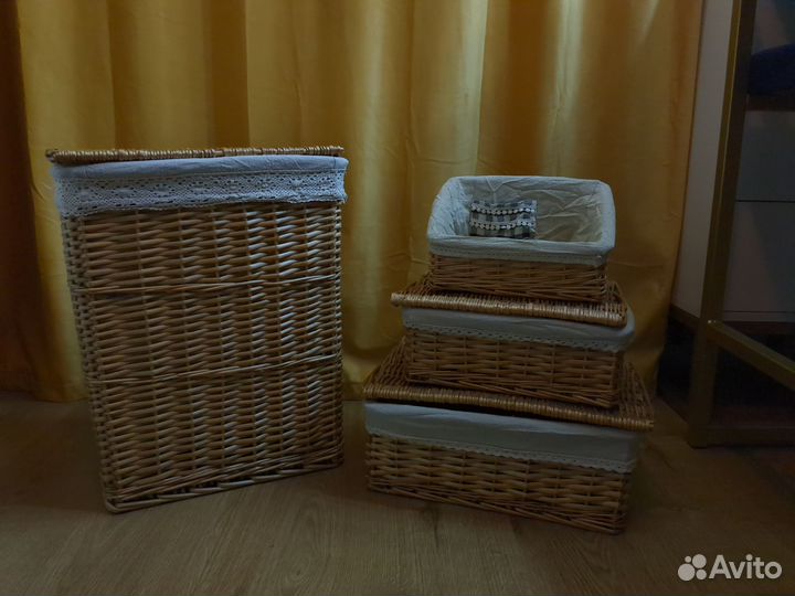 Набор: Корзин для белья, для хранения