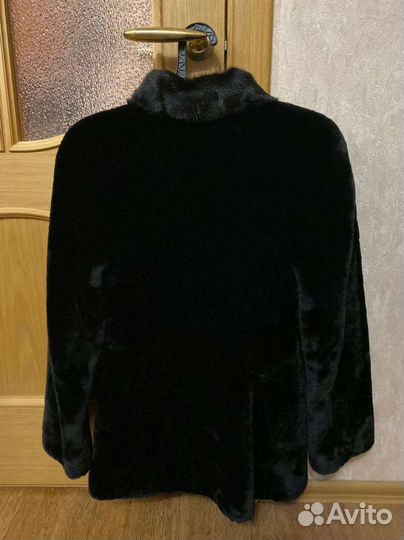 Шуба мутоновая с норкой 44 размер