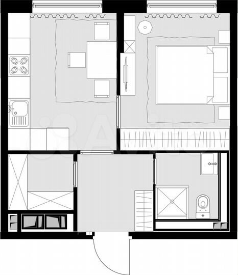 1-к. апартаменты, 33 м², 5/28 эт.