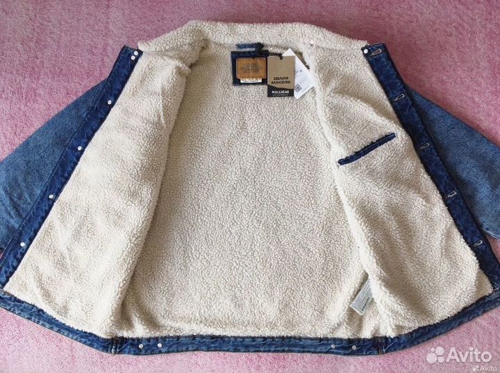 Pull & Bear джинсовая куртка шерпа (Размер: XL/52)