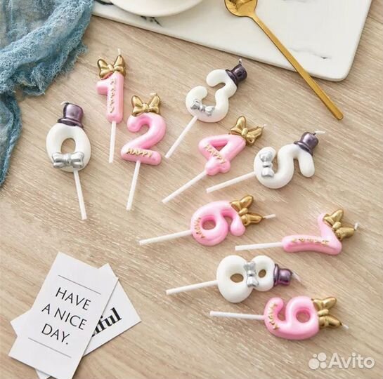 Свечи для торта, цифра новые