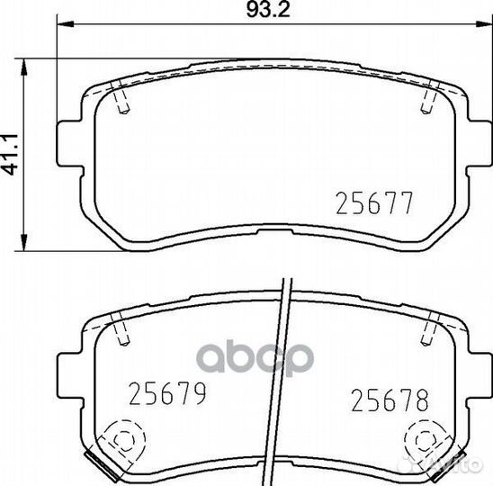 Колодки зад.hyundai accent 05/ KIA ceed, RIO