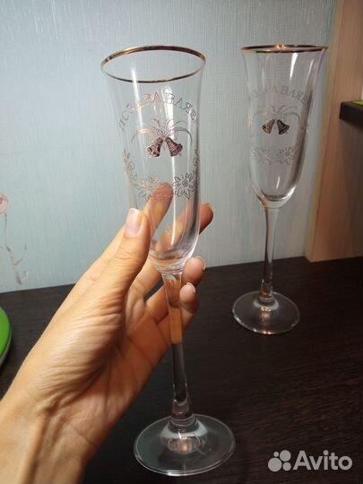 Фужеры бокалы праздничные свадебные