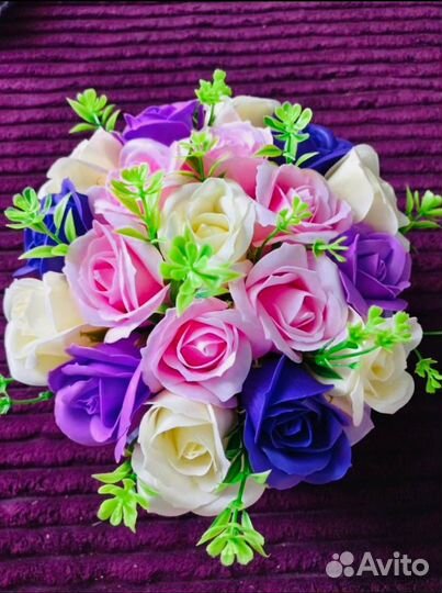 Букет из мыльных цветов