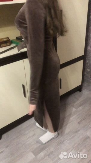 Велюровое платье